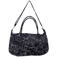 Pattern Effet Lignes Blanc Removal Strap Handbag by kcreatif