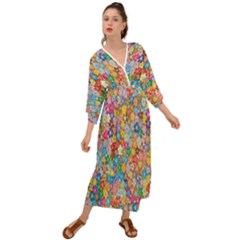 Sakura Cherry Blossom Floral Grecian Style  Maxi Dress by Amaryn4rt