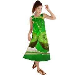 Kiwi Fruit Vitamins Healthy Cut Summer Maxi Dress by Amaryn4rt