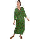 Pepe The Frog perfect a-ok handsign Pattern Praise KEK Kekistan Smug Smile Meme green background Grecian Style  Maxi Dress View1