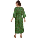 Pepe The Frog perfect a-ok handsign Pattern Praise KEK Kekistan Smug Smile Meme green background Grecian Style  Maxi Dress View2