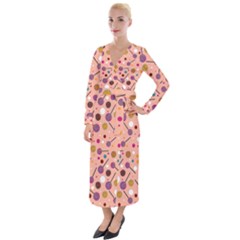 Sweet Candy Velvet Maxi Wrap Dress by VeataAtticus