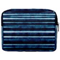 Bandes Peinture Bleu Profond Make Up Pouch (Large) View2