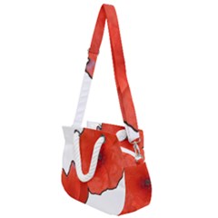 Coquelicots Fleurs Rope Handles Shoulder Strap Bag by kcreatif