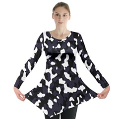 Camouflage Bleu Long Sleeve Tunic  by kcreatif