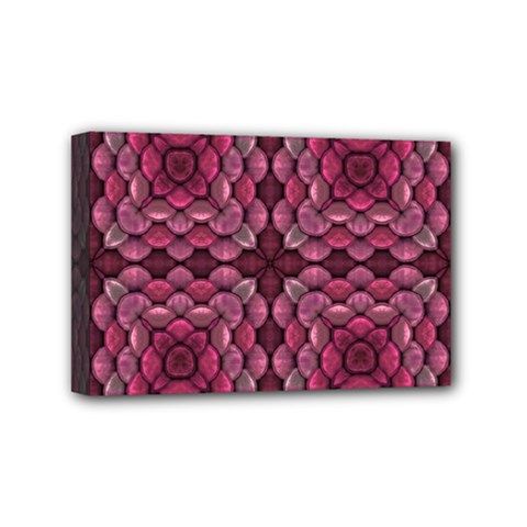 Abstract Pattern Mandala Decorative Mini Canvas 6  X 4  (stretched) by Wegoenart