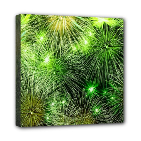 Fireworks Rocket New Year S Day Mini Canvas 8  X 8  (stretched) by Wegoenart