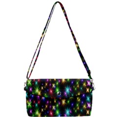 Star Colorful Christmas Abstract Removable Strap Clutch Bag by Wegoenart