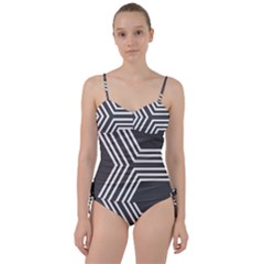 Abstrait Lignes Blanc/gris Sweetheart Tankini Set by kcreatif