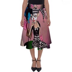 Cute Little Harlequin Perfect Length Midi Skirt by FantasyWorld7