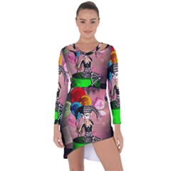 Cute Little Harlequin Asymmetric Cut-out Shift Dress by FantasyWorld7