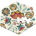 Baatik Print  Wooden Puzzle Hexagon View2