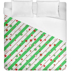 Christmas Paper Stars Pattern Texture Background Colorful Colors Seamless Copy Duvet Cover (king Size) by Vaneshart