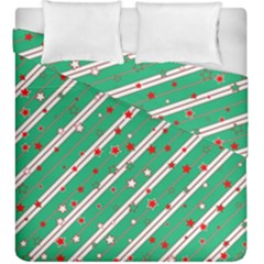 Christmas Paper Stars Pattern Texture Background Duvet Cover Double Side (king Size) by Vaneshart