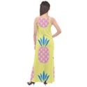 Summer Pineapple Seamless Pattern Sleeveless Velour Maxi Dress View2