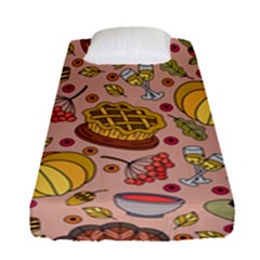 Thanksgiving Pattern Fitted Sheet (single Size) by Sobalvarro