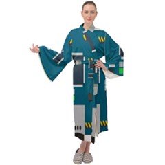 Amphisbaena Two Platform Dtn Node Vector File Maxi Velour Kimono by Sapixe