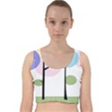 Forest Trees Nature Plants Velvet Racer Back Crop Top View1
