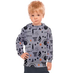 Slam Dunk Basketball Gray Kids  Hooded Pullover by mccallacoulturesports