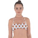Orange Basketballs Halter Bandeau Bikini Top View1