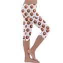 Orange Basketballs Kids  Lightweight Velour Capri Leggings  View3