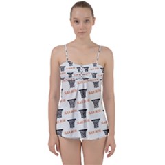 Slam Dunk Baskelball Baskets Babydoll Tankini Set by mccallacoulturesports