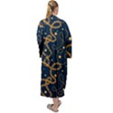 GOLDEN CHAIN PATTERN Maxi Velour Kimono View2