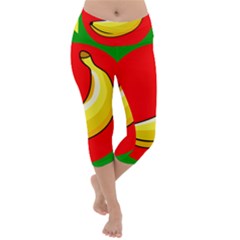 Banana Republic Flags Yellow Red Lightweight Velour Capri Yoga Leggings by HermanTelo