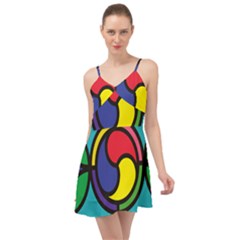 Colors Patterns Scales Geometry Summer Time Chiffon Dress by HermanTelo