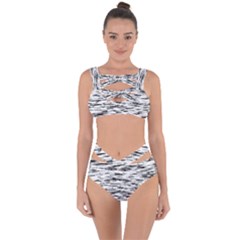 Texture Noir/gris Bandaged Up Bikini Set  by kcreatif