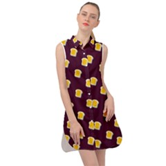 I Love Bread Sleeveless Shirt Dress by designsbymallika