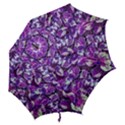 Botanical Violet Print Pattern 2 Hook Handle Umbrellas (Small) View2