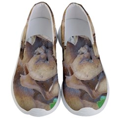 Close Up Mushroom Abstract Men s Lightweight Slip Ons by Fractalsandkaleidoscopes