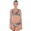 Close Up Mushroom Abstract Criss Cross Bikini Set View1