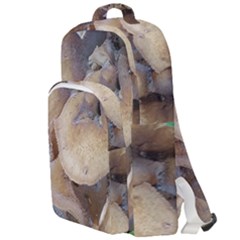 Close Up Mushroom Abstract Double Compartment Backpack by Fractalsandkaleidoscopes