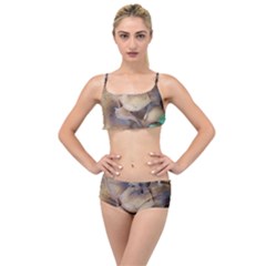 Close Up Mushroom Abstract Layered Top Bikini Set by Fractalsandkaleidoscopes
