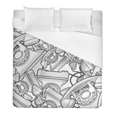 Phone Communication Technology Duvet Cover (full/ Double Size) by HermanTelo