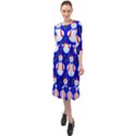 Seamless Snow Cool Ruffle End Midi Chiffon Dress View1