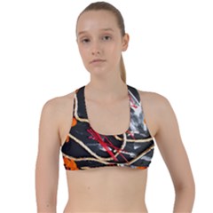 Collage 1 1 Criss Cross Racerback Sports Bra by bestdesignintheworld