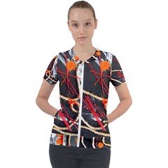 Collage 1 1 Short Sleeve Zip Up Jacket by bestdesignintheworld