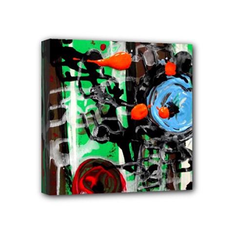 Dots And Stripes 1 1 Mini Canvas 4  X 4  (stretched) by bestdesignintheworld