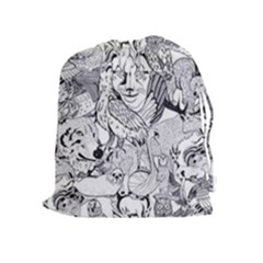 Animal Seamless Pattern Drawstring Pouch (xl) by Vaneshart
