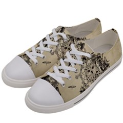 Owl On A Dreamcatcher Women s Low Top Canvas Sneakers by FantasyWorld7