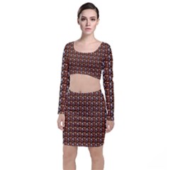 Chrix Pat Russet Top And Skirt Sets by snowwhitegirl