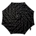 Black And White Ethnic Geometric Pattern Hook Handle Umbrellas (Small) View1