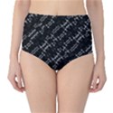 Black And White Ethnic Geometric Pattern Classic High-Waist Bikini Bottoms View1