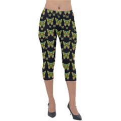 Butterflies With Wings Of Freedom And Love Life Lightweight Velour Capri Leggings  by pepitasart