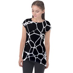 Neurons Braid Network Wattle Yarn Cap Sleeve High Low Top by HermanTelo