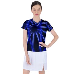 Light Effect Blue Bright Design Women s Sports Top by HermanTelo