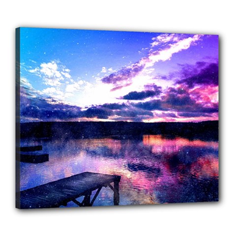 Photo Coucher Du Soleil Effet Galaxy Canvas 24  X 20  (stretched) by kcreatif